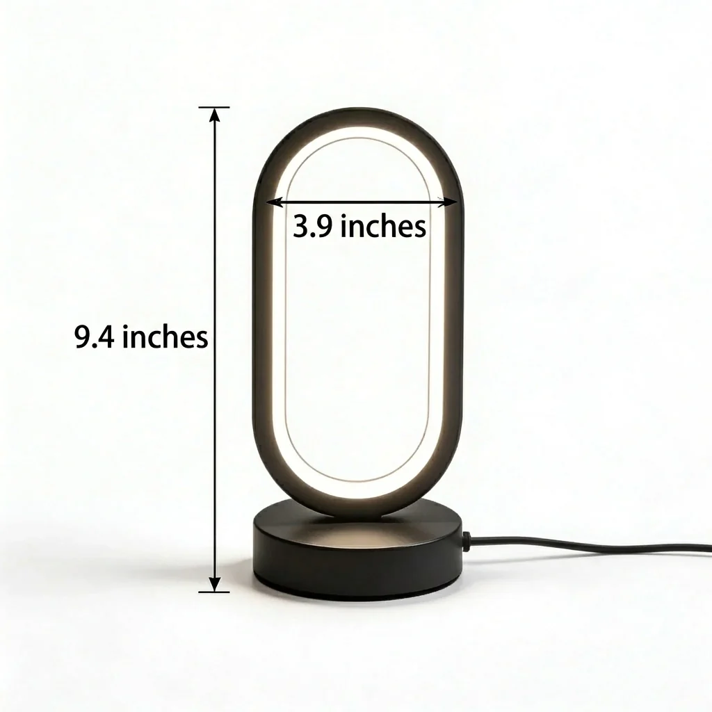 Compact Contemporary Desk Lamp with Mini Ring Design