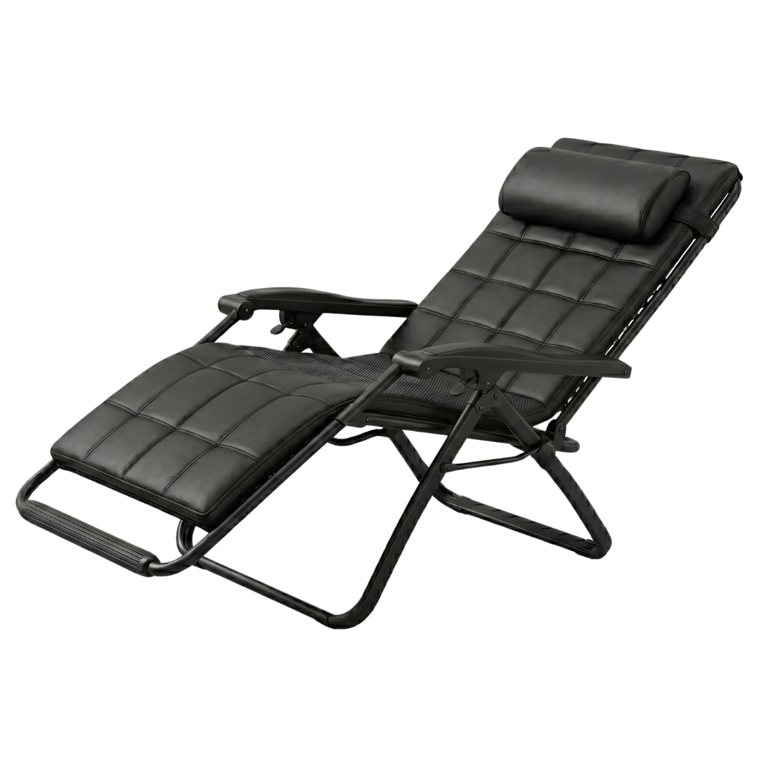 Foldable Lounge Chair with Removable Cushion – Oversized Recliner
