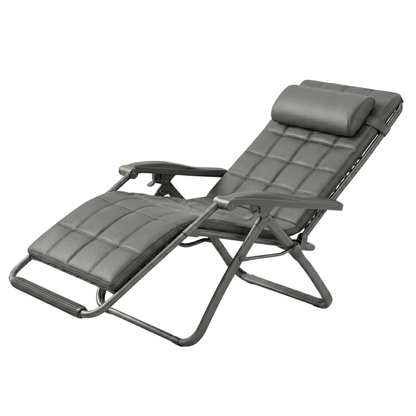 Foldable Lounge Chair with Removable Cushion – Oversized Recliner