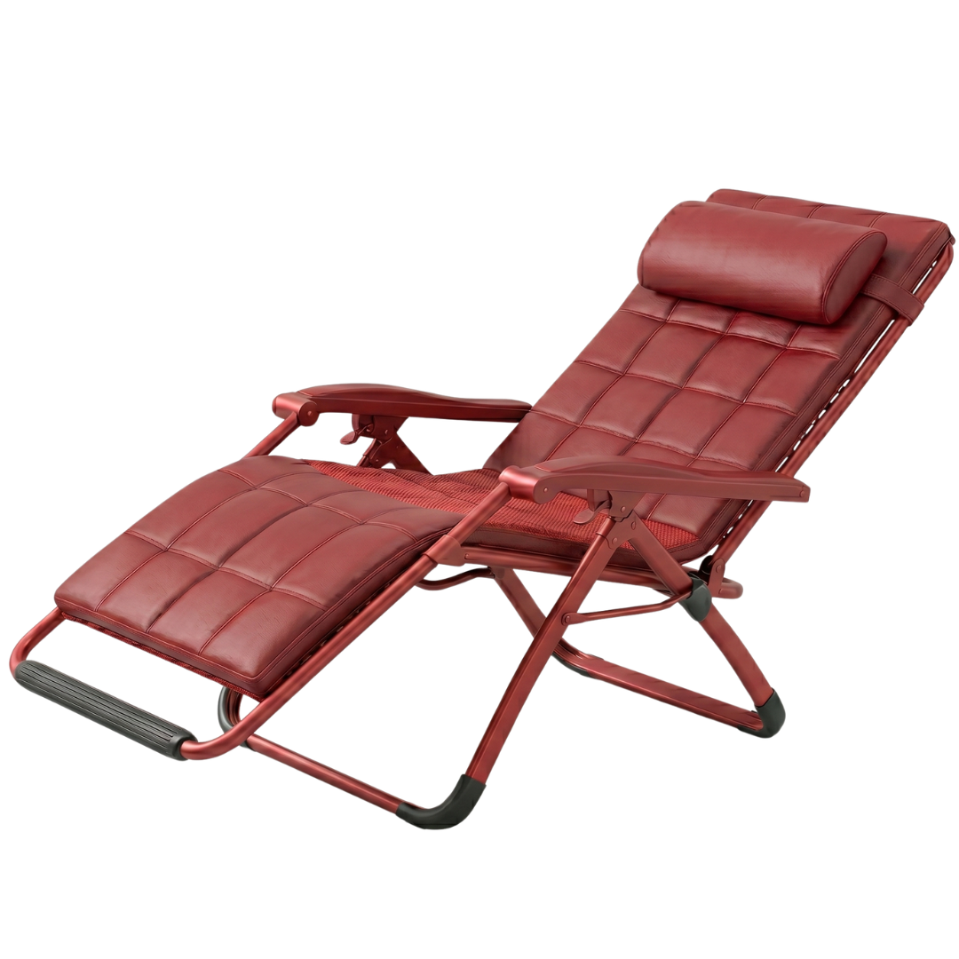 Foldable Lounge Chair with Removable Cushion – Oversized Recliner