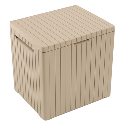 Resin Deck Box for Patio Storage with Hinged Lid
