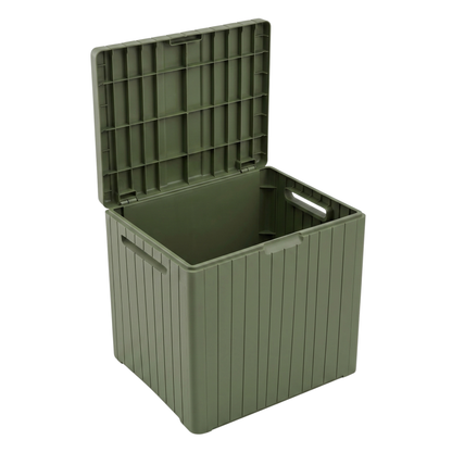 Resin Deck Box for Patio Storage with Hinged Lid