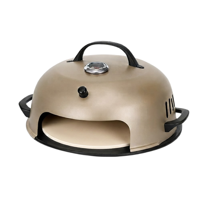Grill Top Pizza Oven with Ceramic Stone for 12-Inch Pizzas