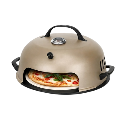 Grill Top Pizza Oven with Ceramic Stone for 12-Inch Pizzas