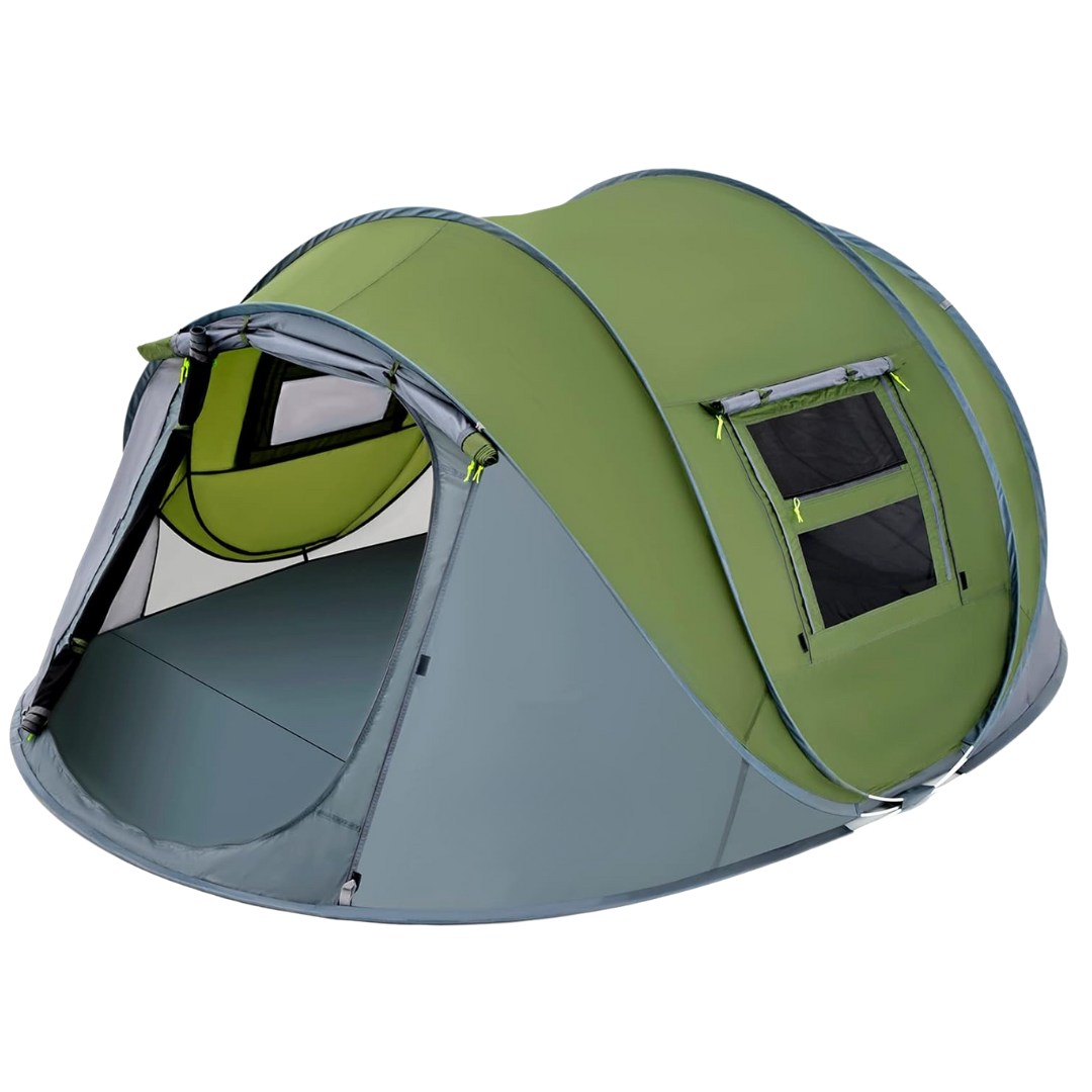 4-Person Instant Setup Camping Tent with 2 Entryways