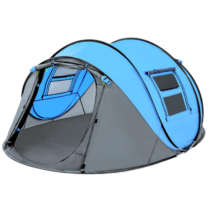 4-Person Instant Setup Camping Tent with 2 Entryways