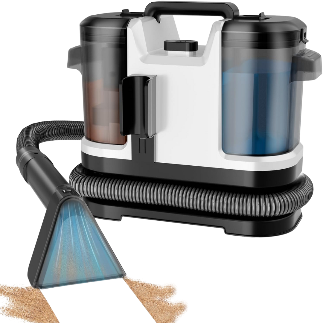 Dual Tank Design Portable Cleaner for Carpets and Upholstery, 18Kpa
