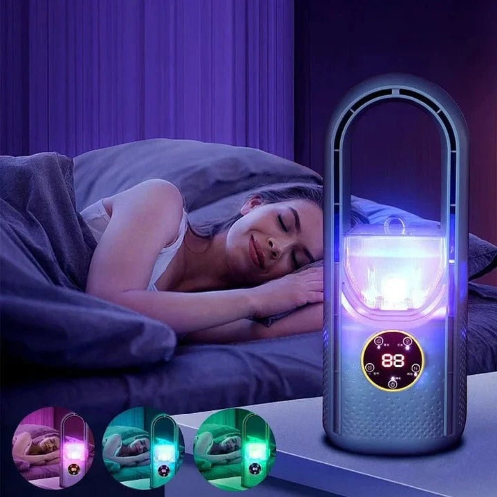 Sleek Bladeless Cooling Fan – Whisper-Quiet Portable AC Unit