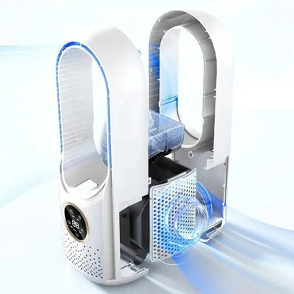 Sleek Bladeless Cooling Fan – Whisper-Quiet Portable AC Unit