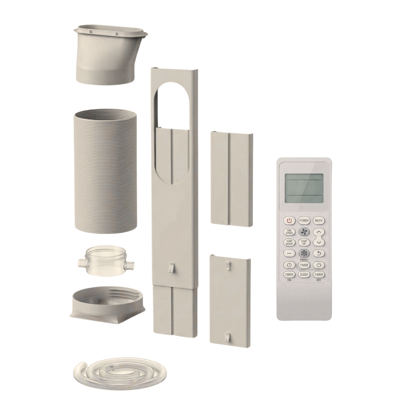 Remote-Controlled Portable Air Conditioning Unit with 24-Hour Timer