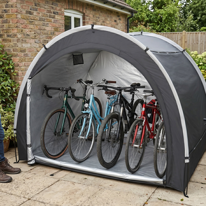 Compact Storage Tent for Bicycles and Outdoor Equipment