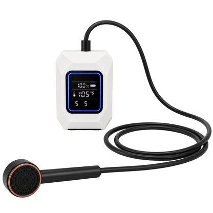 1500W Heated Portable Shower Kit for Camping with 8000mAh Battery
