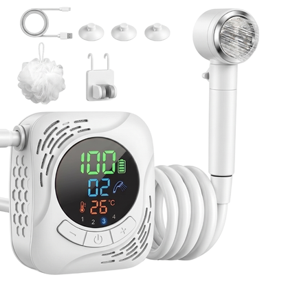 Camping Shower System with 8000mAh Battery and 5-Foot Hose