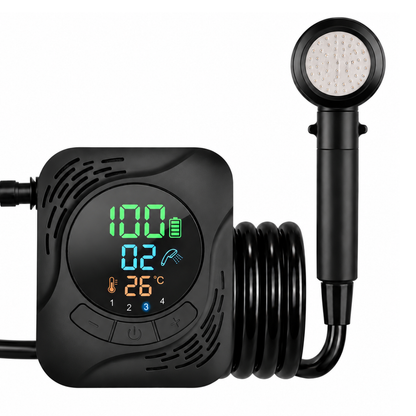 Camping Shower System with 8000mAh Battery and 5-Foot Hose