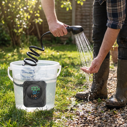 Camping Shower System with 8000mAh Battery and 5-Foot Hose