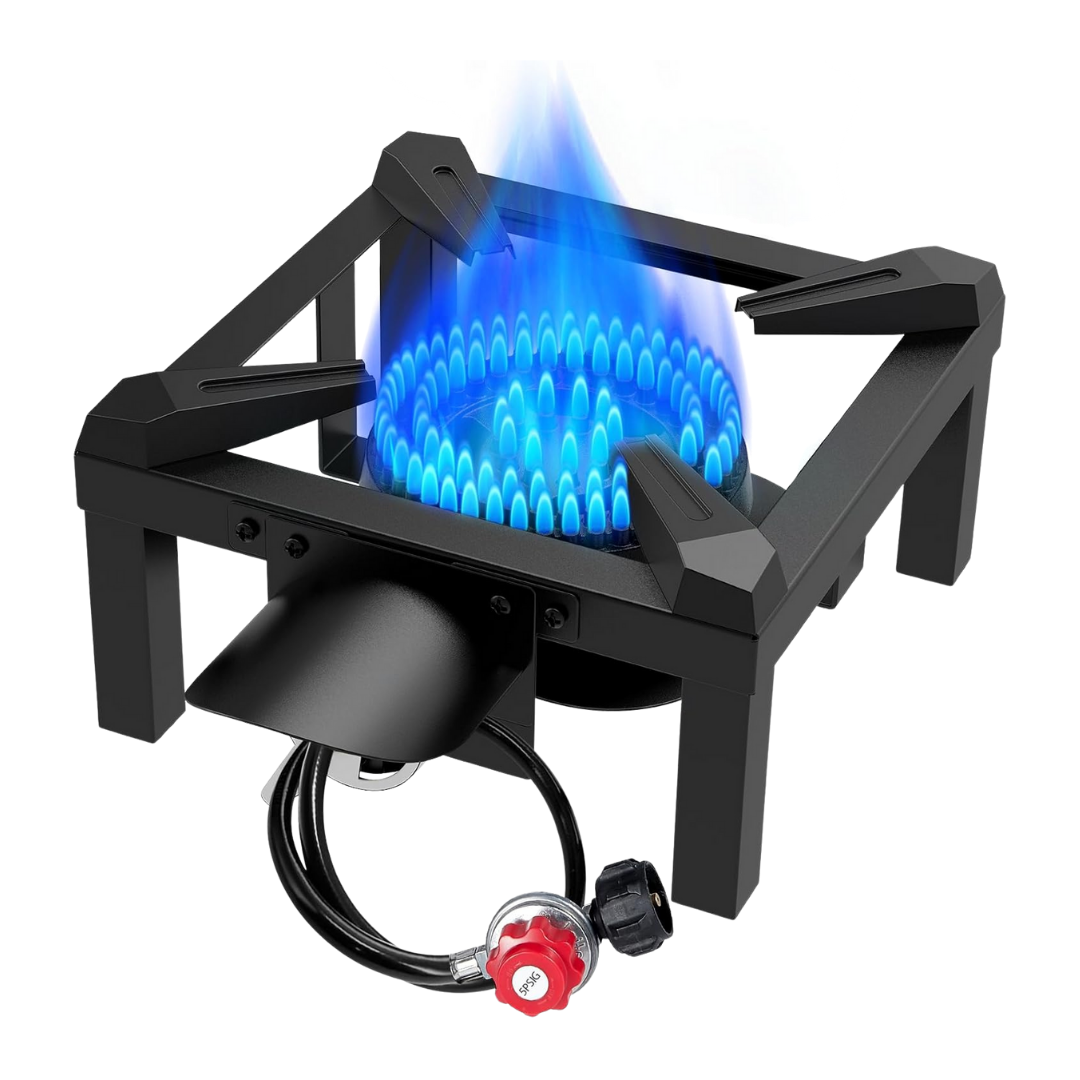 Outdoor Cooking Stove - Portable Propane Burner with Cast Iron Design