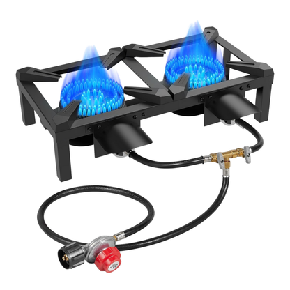Outdoor Cooking Stove - Portable Propane Burner with Cast Iron Design