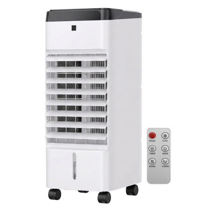 Evaporative Air Cooler with Remote and 12-Hour Timer – Portable Design