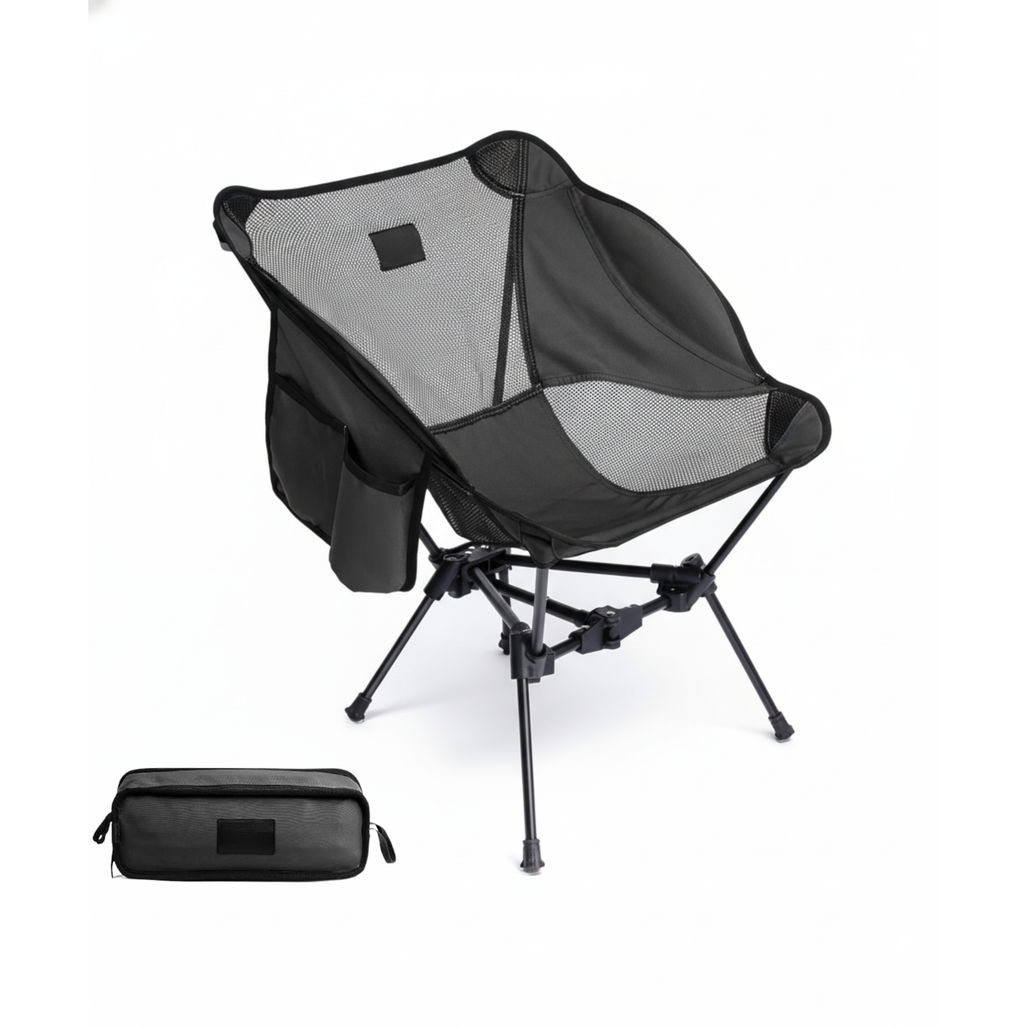 Aluminum Frame Folding Chair for Camping – Portable with Carry Bag