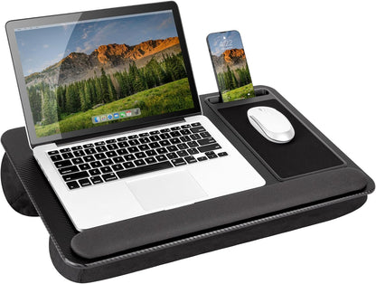 Lap Desk for Home Office, Includes Mouse Pad, Cushion, and Phone Holder