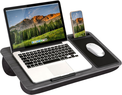 Lap Desk for Home Office, Includes Mouse Pad, Cushion, and Phone Holder