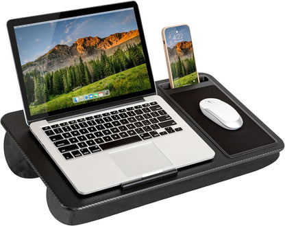 Lap Desk for Home Office, Includes Mouse Pad, Cushion, and Phone Holder