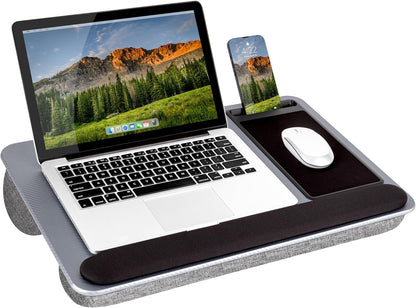 Lap Desk for Home Office, Includes Mouse Pad, Cushion, and Phone Holder
