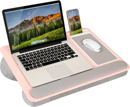 Lap Desk for Home Office, Includes Mouse Pad, Cushion, and Phone Holder