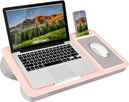Lap Desk for Home Office, Includes Mouse Pad, Cushion, and Phone Holder