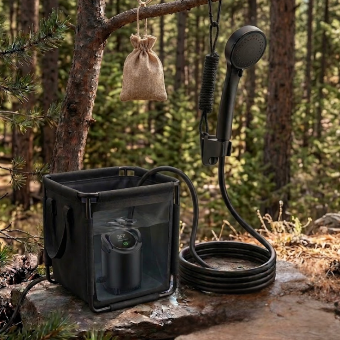 Rechargeable Camping Shower Pump with 6000mAh Battery – Portable Design
