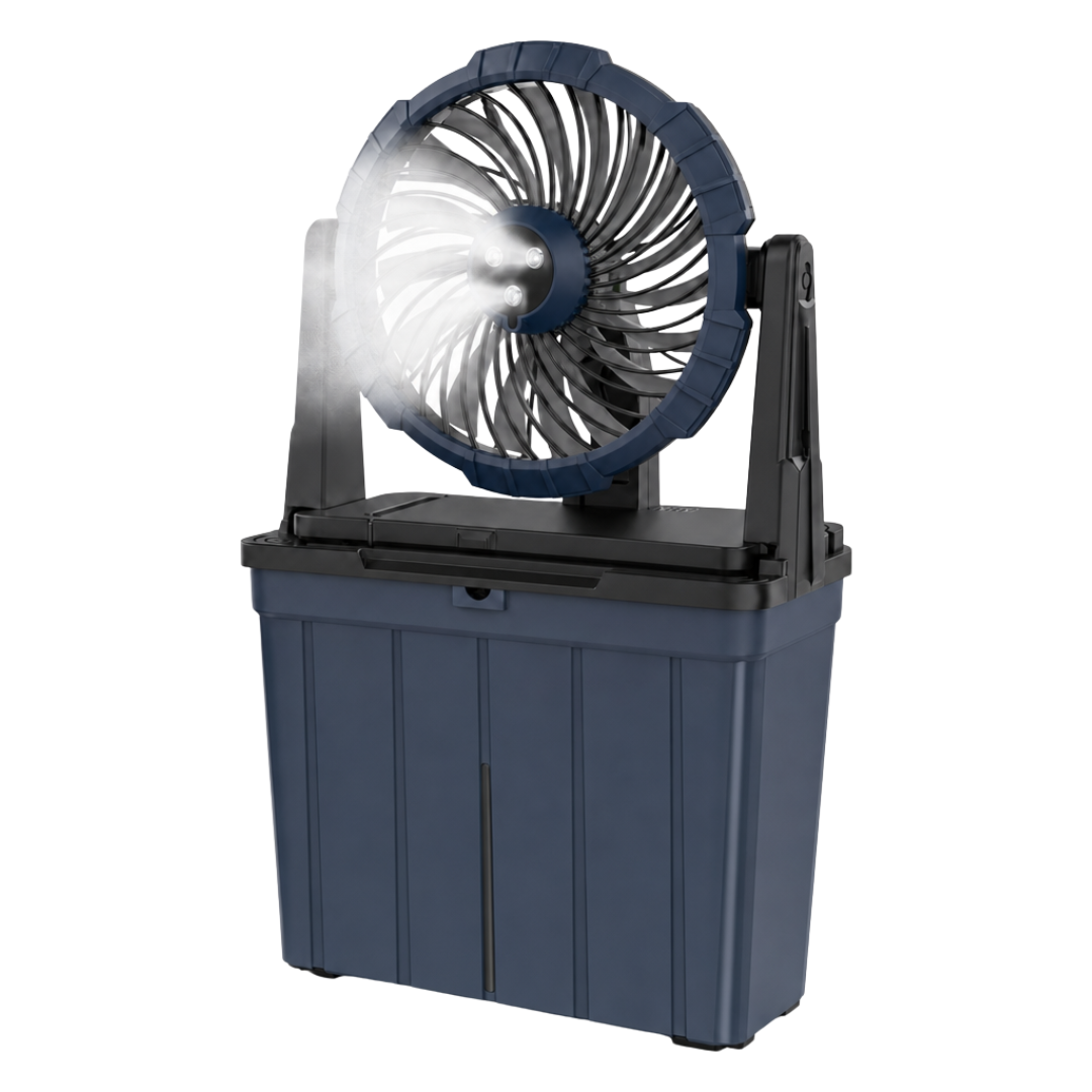 Rechargeable Misting Fan with 9L Water Reservoir and Three Speed Settings