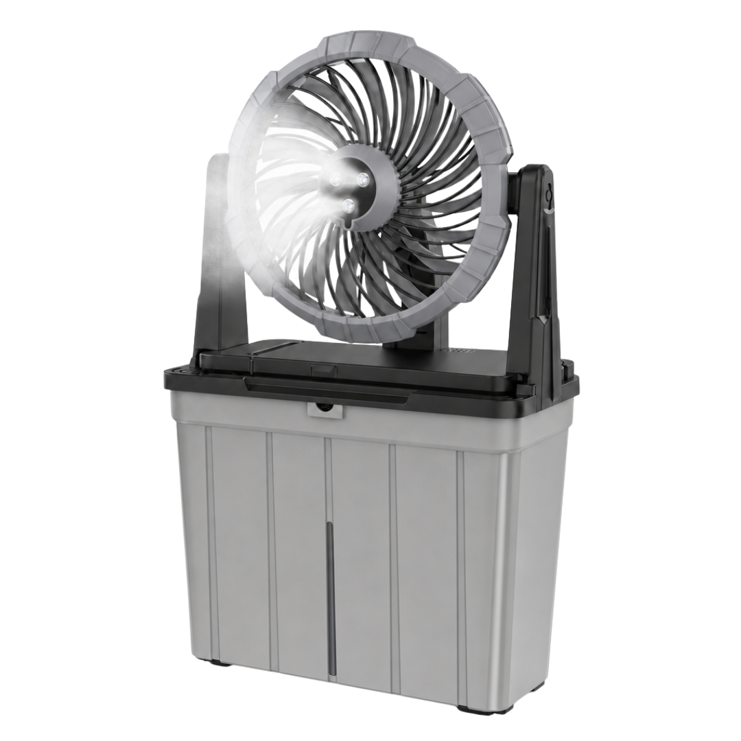 Rechargeable Misting Fan with 9L Water Reservoir and Three Speed Settings