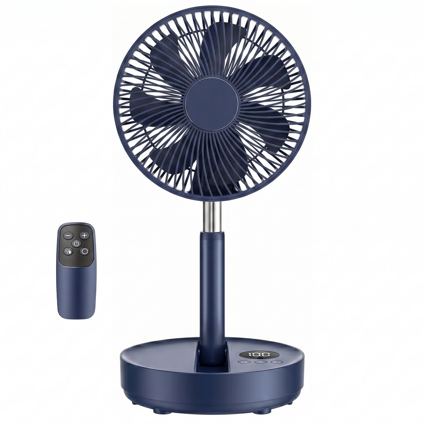 Rechargeable Oscillating Pedestal Fan – Portable with Timer Function