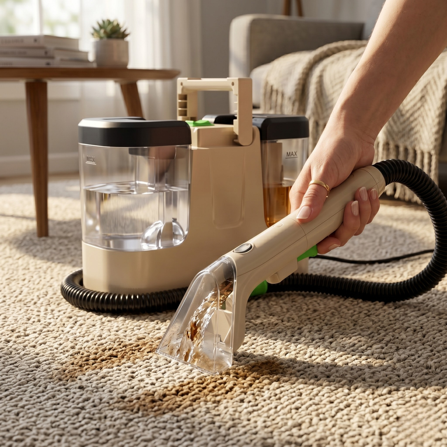 Upholstery Cleaner with Dual Tanks and 18KPa Suction Power