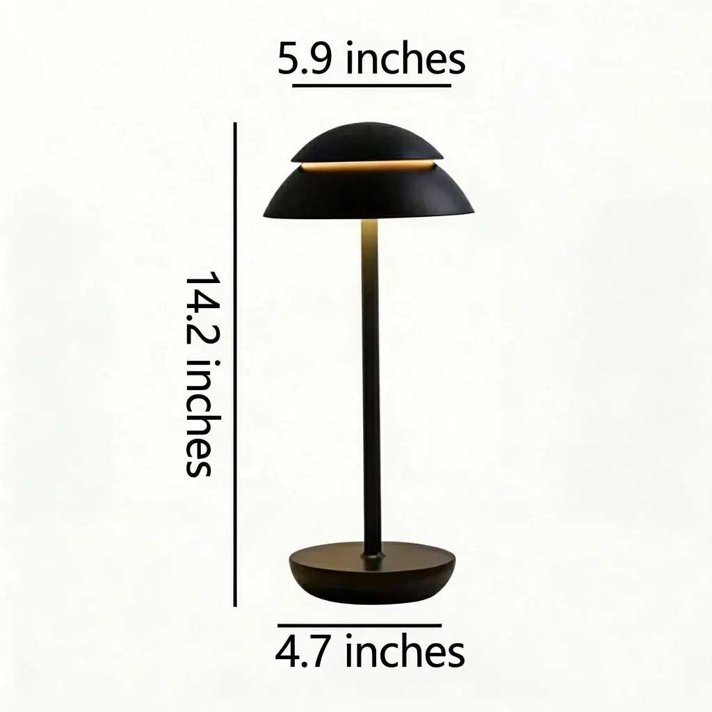 Touch-Controlled Cordless Mushroom-Shaped Table Light