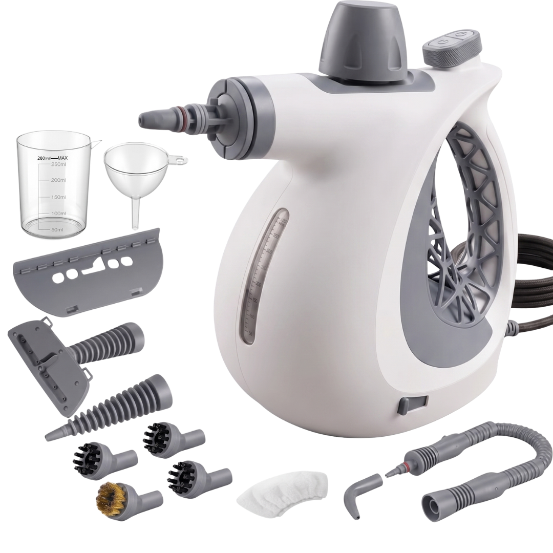 Handheld Steam Cleaner with Pressurized Function and Accessory Set