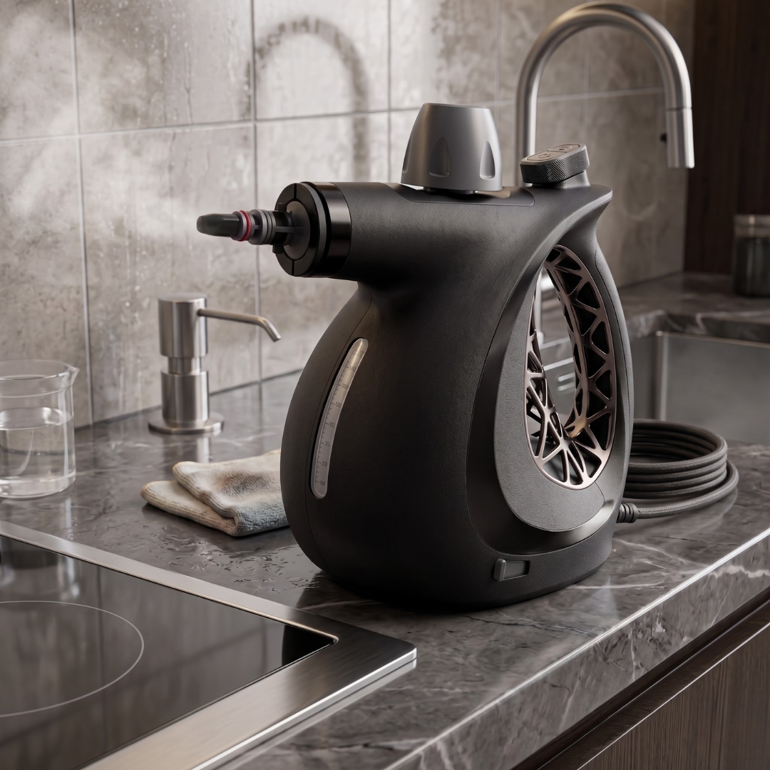 Handheld Steam Cleaner with Pressurized Function and Accessory Set