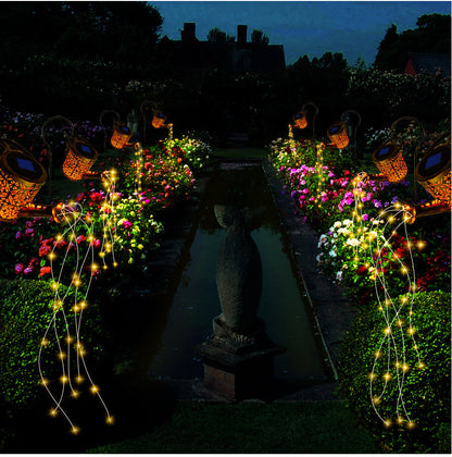 Enchanting Solar-Powered Garden Light with Watering Can Design