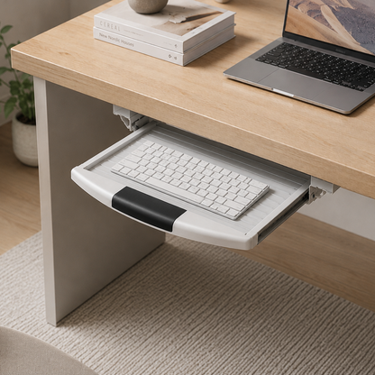 Pull-Out Keyboard Drawer for Under-Desk Installation