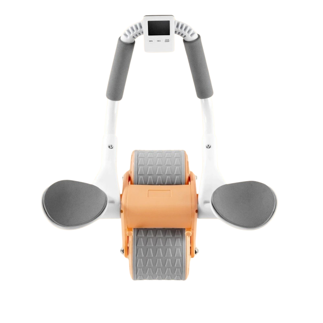 Core Ab Roller with Dual Wheels and Elbow Cushions for Training