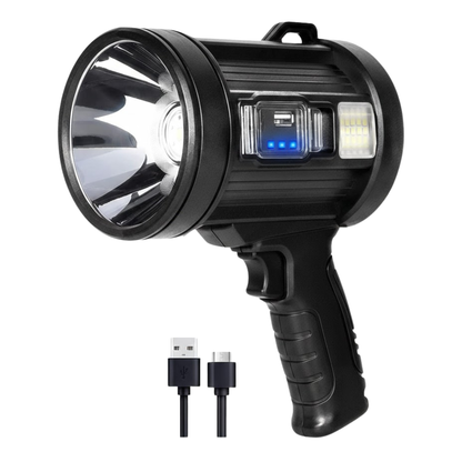 Solar-Powered LED Floodlight with 90000 Lumen Rechargeable Spotlight