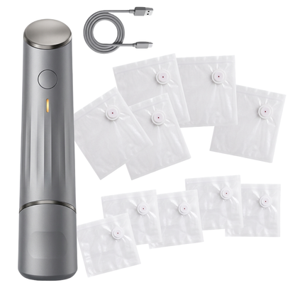 Cordless Handheld Vacuum Sealer – Rechargeable with Reusable Bag