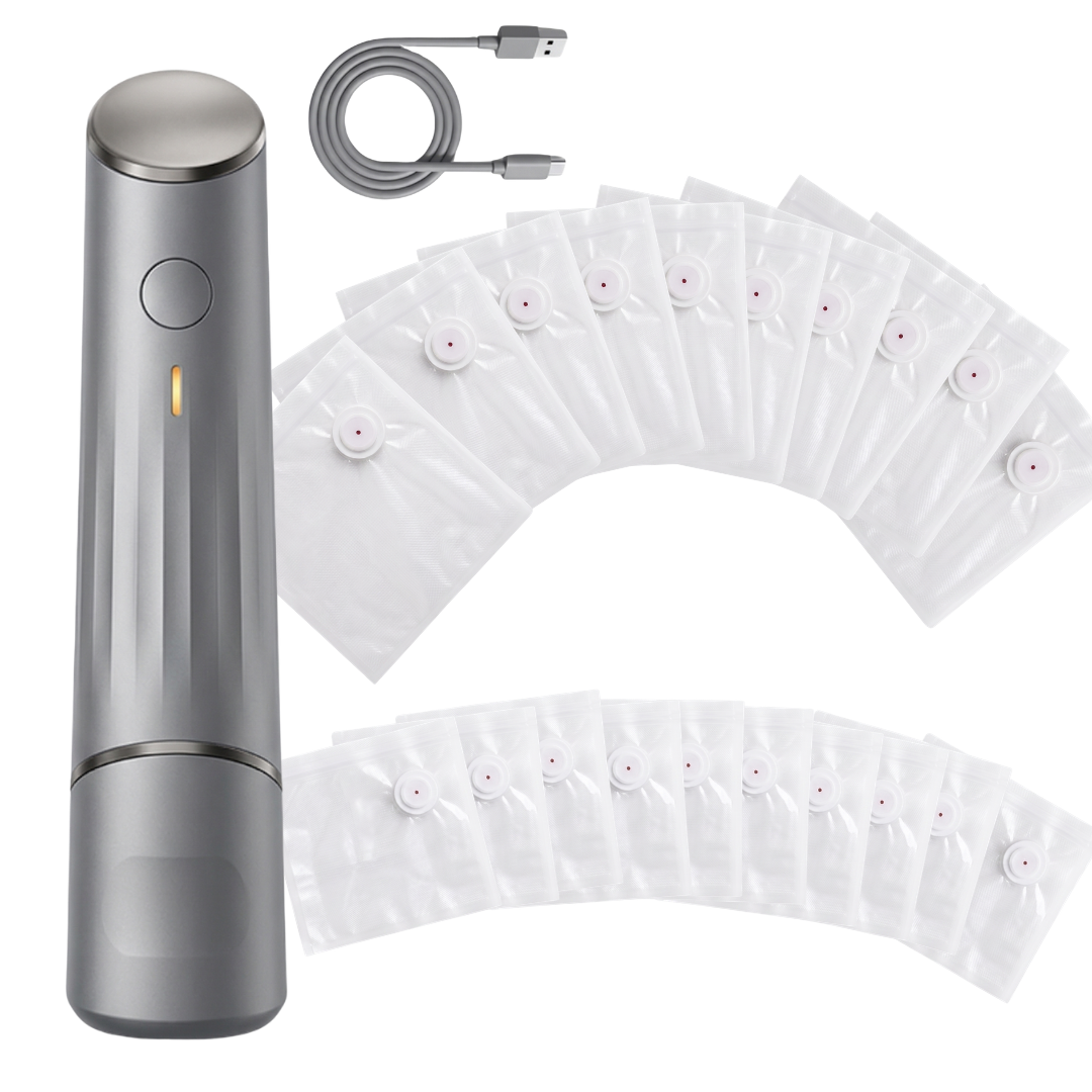 Cordless Handheld Vacuum Sealer – Rechargeable with Reusable Bag
