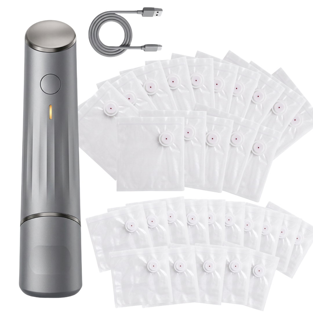 Cordless Handheld Vacuum Sealer – Rechargeable with Reusable Bag