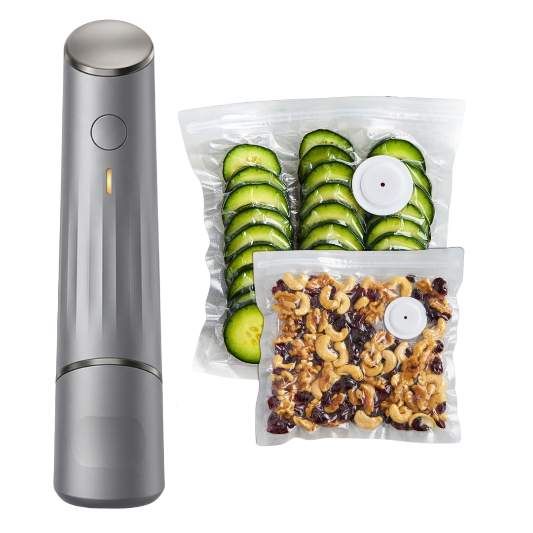 Cordless Handheld Vacuum Sealer – Rechargeable with Reusable Bag