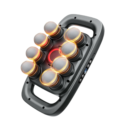 Portable Massage Cushion with Multiple Head Attachments and Rechargeable Battery