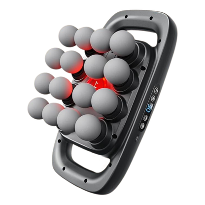 Portable Massage Cushion with Multiple Head Attachments and Rechargeable Battery