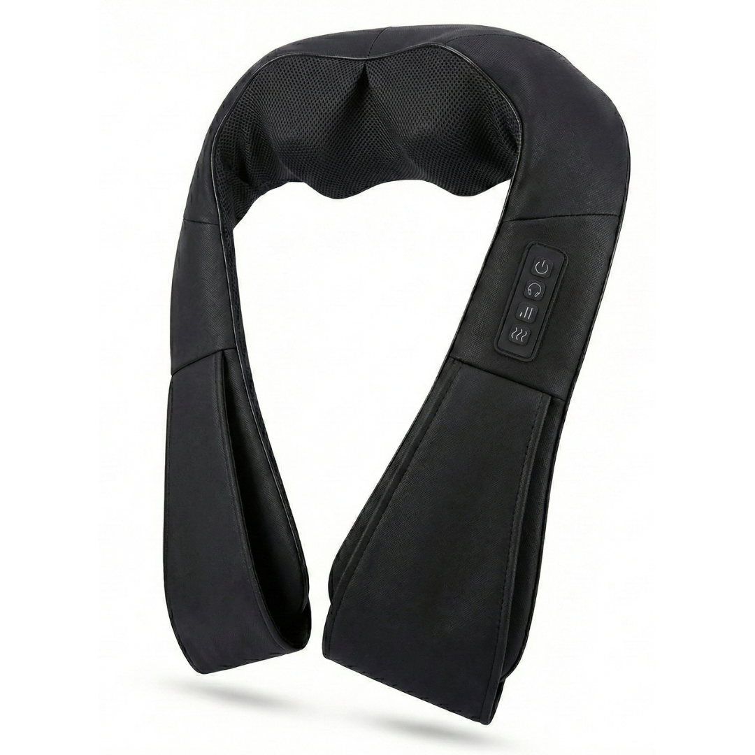 Neck and Shoulder Massager with Heat – 8 Rotating Nodes and Rechargeable