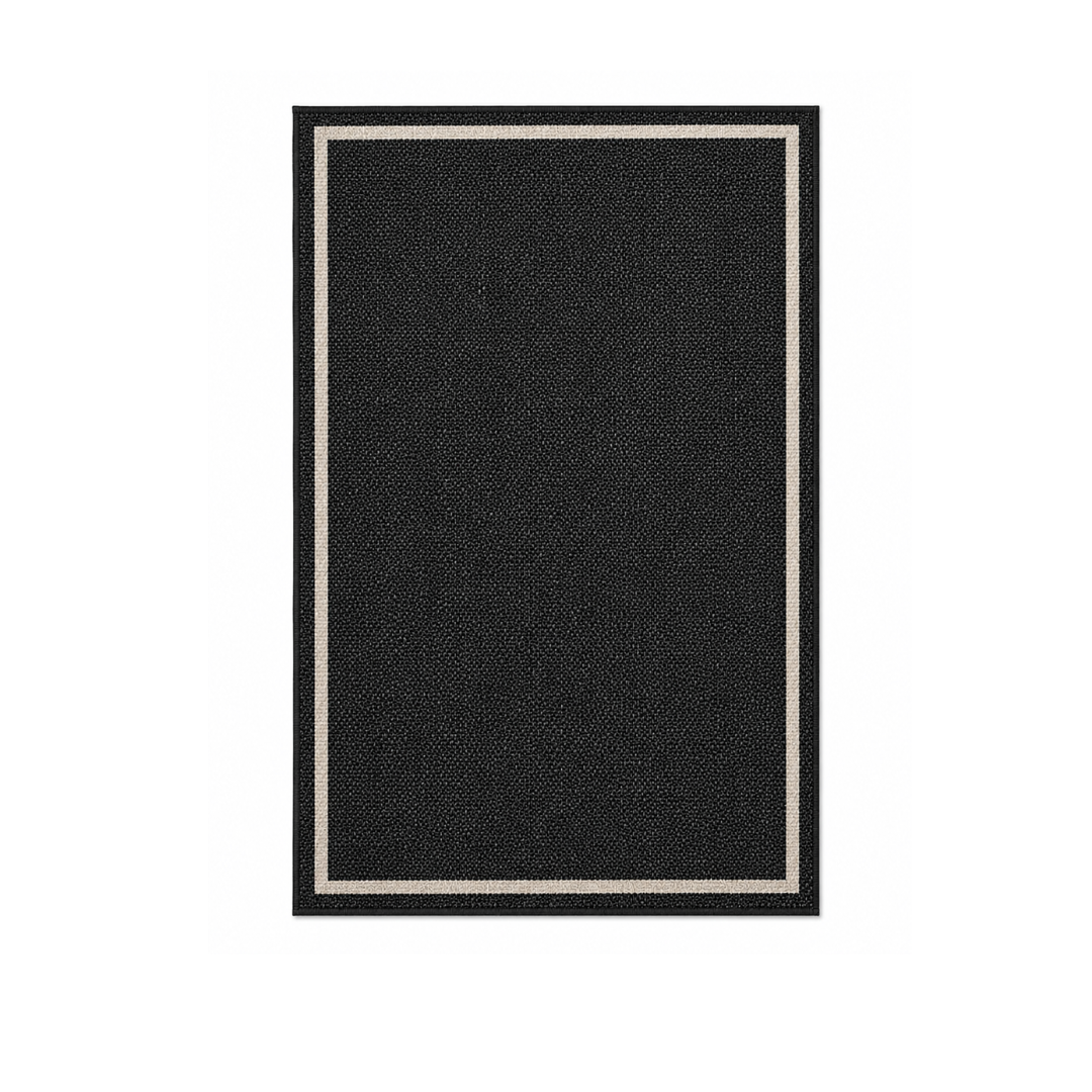 Flat Woven Rectangular Area Rug with TPE Backing for Flooring