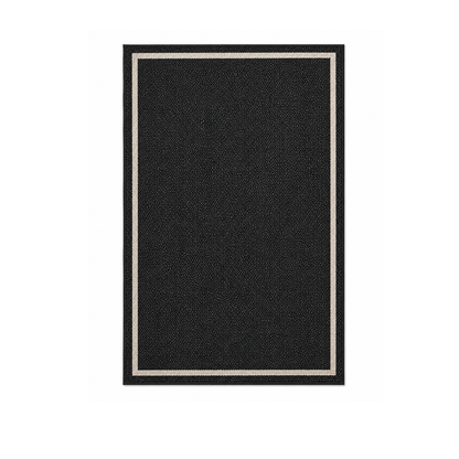 Flat Woven Rectangular Area Rug with TPE Backing for Flooring